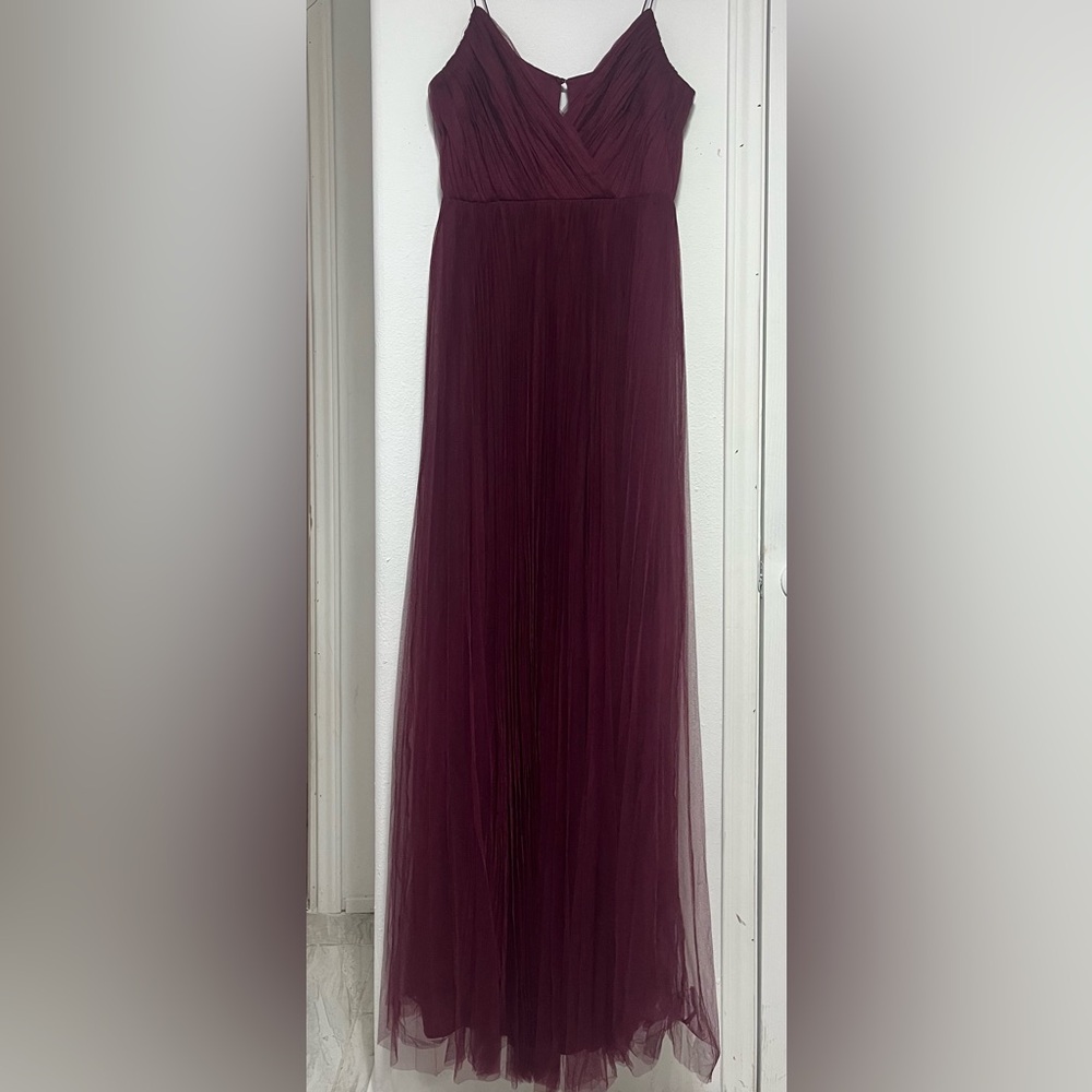 ASOS burgundy Prom Dress with Sophisticated Silhouette